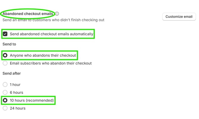 Abandoned Checkout Email
